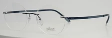 SILHOUETTE 5410 48 6060 5416 Blue Unisex Round Rimless Eyeglasses 49-19-150 B:43