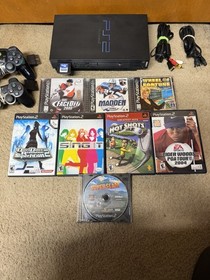 Sony PlayStation 2 PS2 Console Bundle Tested SCPH-39001 With Games And Memory