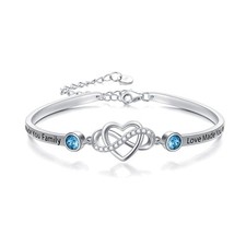 Sterling Silver Daughter in Law Bracelet - Marriage Made You Family Love Bang...