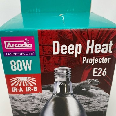 Arcadia Deep Heat Projector 80W E26 Silver Reptile Heater Bulb
