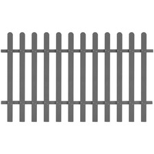 WALPLUS Picket Fence WPC 200x120 cm Garden Border Panel Outdoor Fence