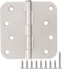 4 Inch Exterior Door Hinges Brushed Nickel 3 Pack With 58 Radius 4 Inch Exterior Door Hinges Brushed Nickel 3 Pack With 58 Radius