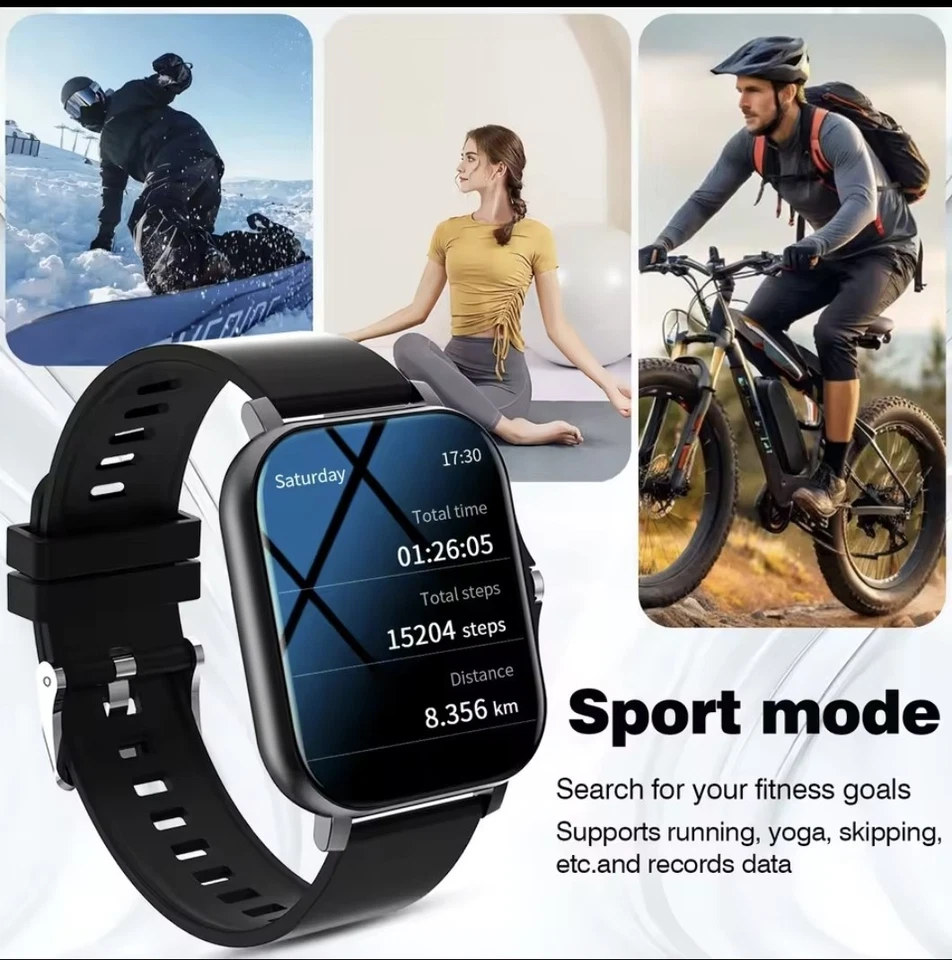 Smart Watch Black – Fitness Tracker, Step Counter, HD Touch, Sport Modes - Image 2 of 4
