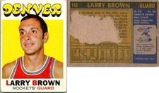 1971-72 Topps Larry Brown Rookie Card #152 Low-Grade / Poor Denver Rockets RC. rookie card picture