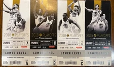 4 Golden State Warriors 2018 Playoff Tickets Stubs Steph Curry Stub