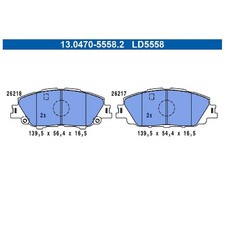 Satz Bremsbeläge Bremsklötze vorne für Toyota Prius PHV W52 Yaris MXP 2453829