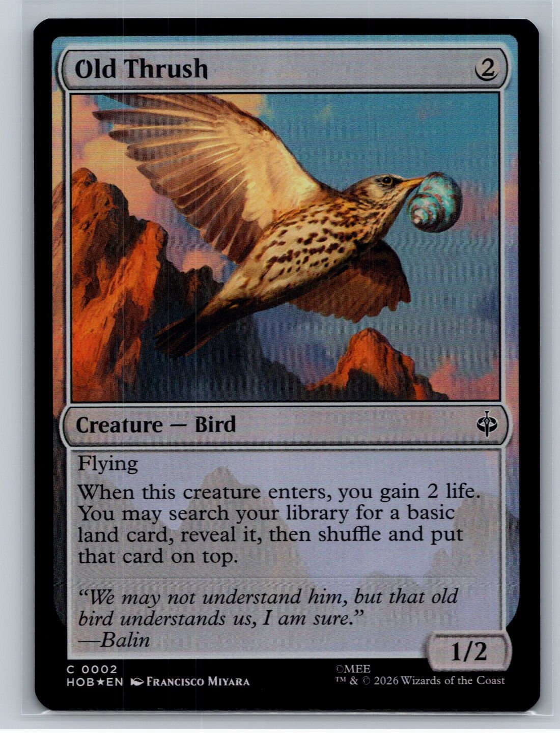 MTG - The Hobbit #2 Old Thrush Foil