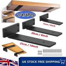 2/4/6Pcs Floating Shelf Brackets 15-25cm Heavy Duty Metal Support Wall Hanging