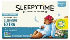 Celestial Seasonings Sleepytime Extra Tea Valerian Chamomile Spearmint 20 Count