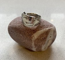 Handmade Antique Spoon Ring - King Edward VII Coronation- Silver Plated 