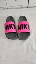 Nike Women's Offcourt Slide Pink Blast Black Dark Grey BQ4632-604 Size 10