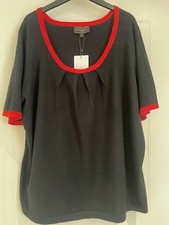 A Brand New Quality "Ann Harvey" Black Short Sleeve Top - Size 4
