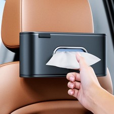 Car Tissue Holder, Large Tissue Box Cover Keep Tidy, Premium PU Leather Backs...