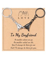 Matching Pinky Promise Keychains for Couples - Anniversary Birthday Gifts