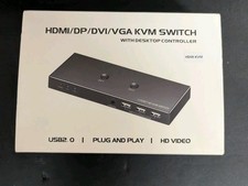 Kvm Switch Hdmi 2 Port 4K 60Hz, Hdmi Kvm Swit...