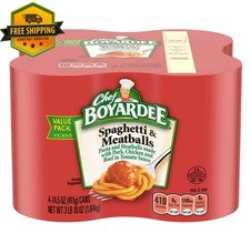 Chef Boyardee Spaghetti Meatballs in Tomato Sauce, 14.5 oz Cans 4 Pack
