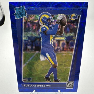 2021 Donruss Optic #220 Tutu Atwell Rookie Blue Scope Rams Rookie Rc