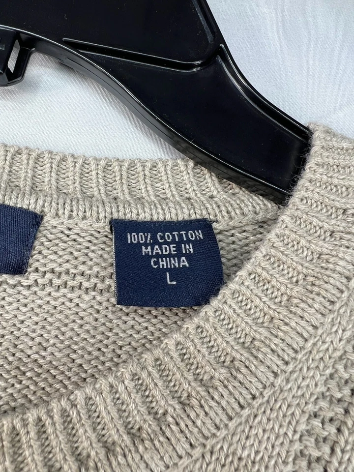 Suéter Izod Mujer Talla Grande Tostado Manga Larga 100% Algodón Foto 4 de 4