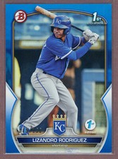 2023 Bowman 1st Edition Blue Foil #47 Lizandro Rodriguez (Royals)(1st)/150
