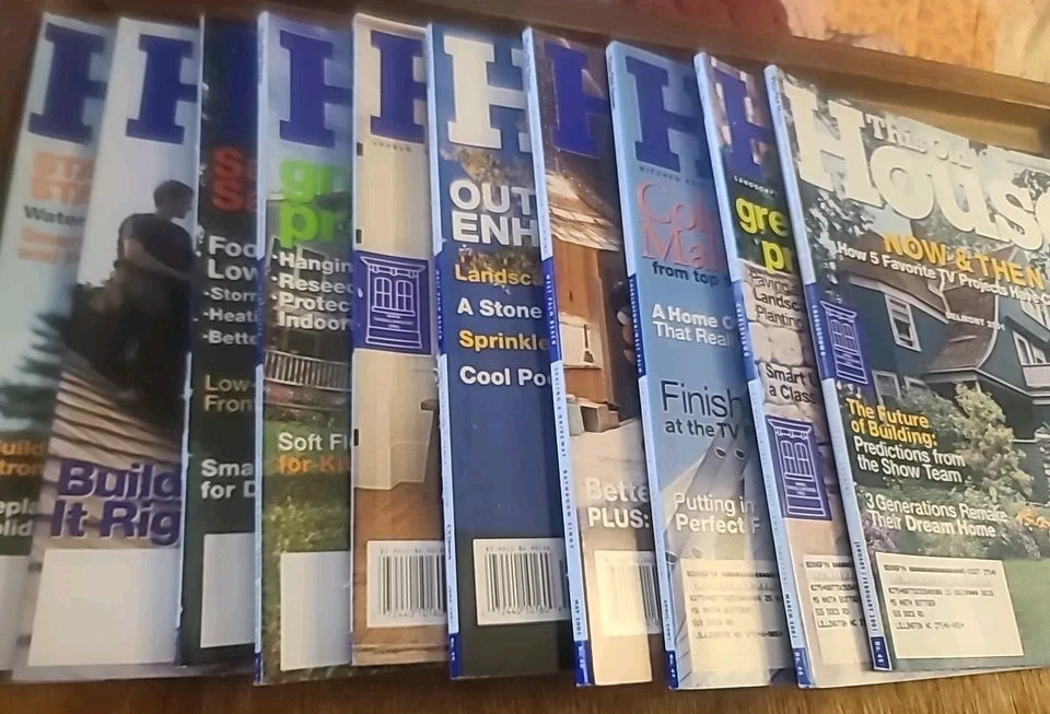 This Old House Magazine Lot of 10 Magazines Published In 2001 Foto 2 de 4