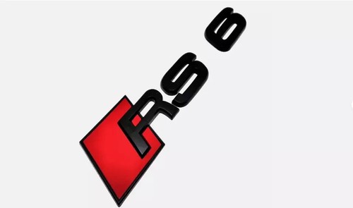 For Audi RS6 Car Rear Emblem Boot Trunk Badge Sticker Decal Logo Gloss Black