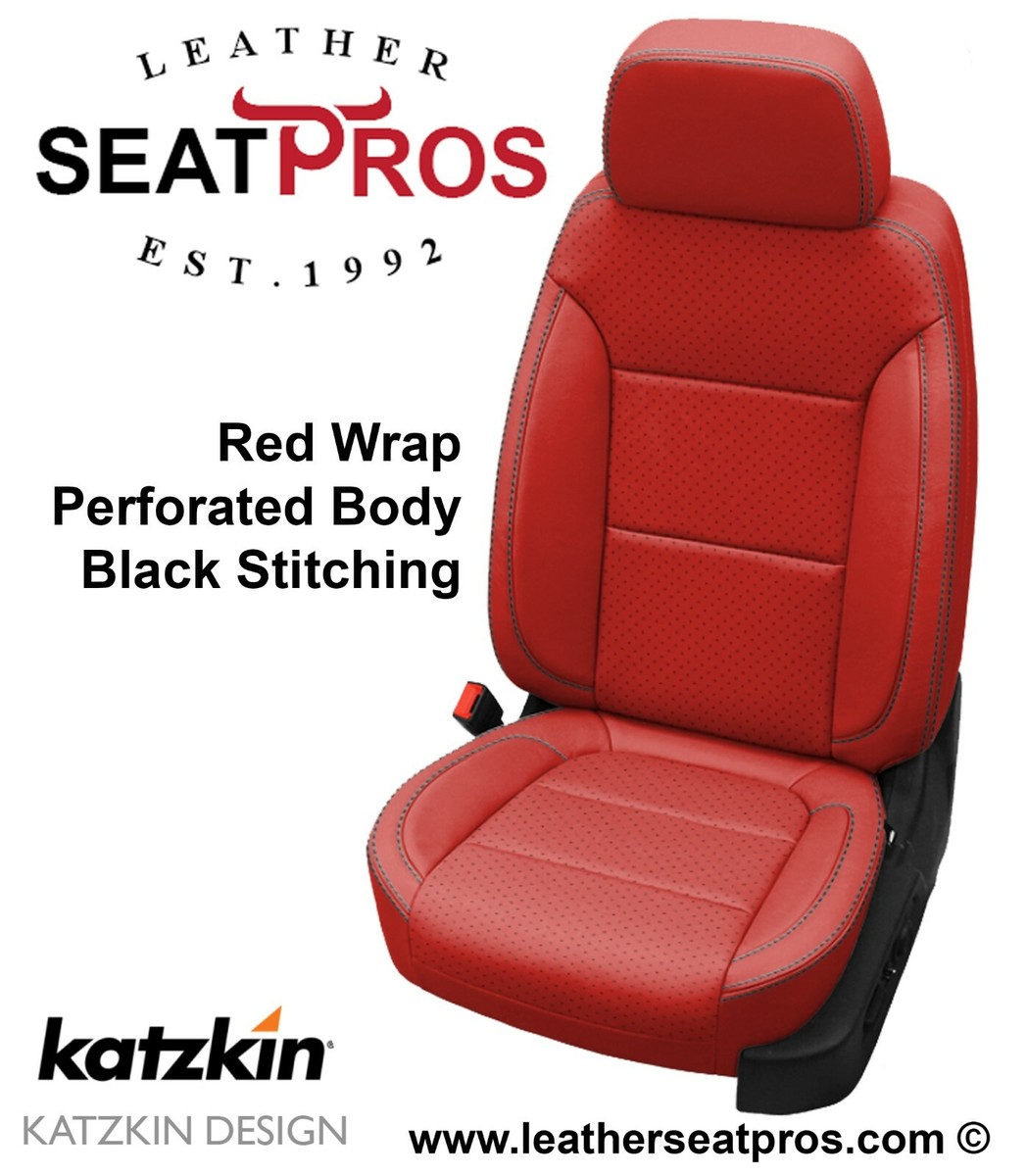 Katzkin Leather Seat Covers 2019-21 Silverado Double Crew Black