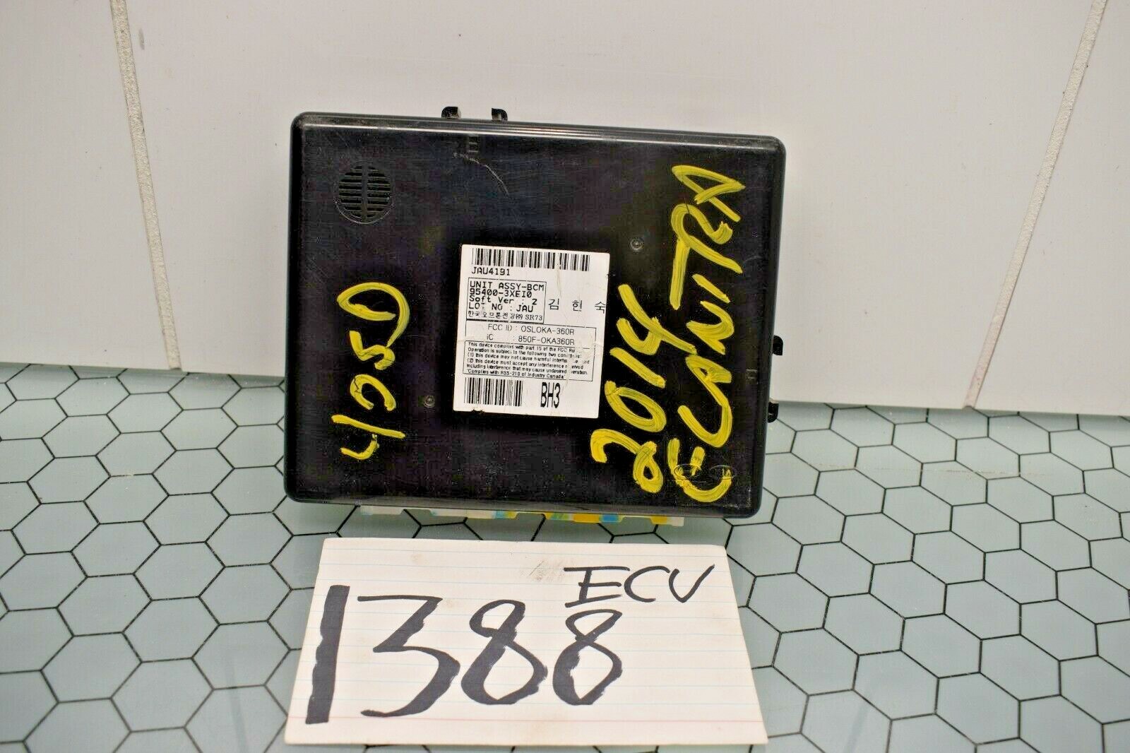 2014 2015 2016 Hyundai Elantra Body Control Module Computer #1388-ECU 