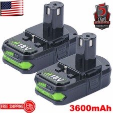 2 pack 18 Volt P102 Lithium-Ion Battery replacement For Ryobi 18V P108 P107 P103