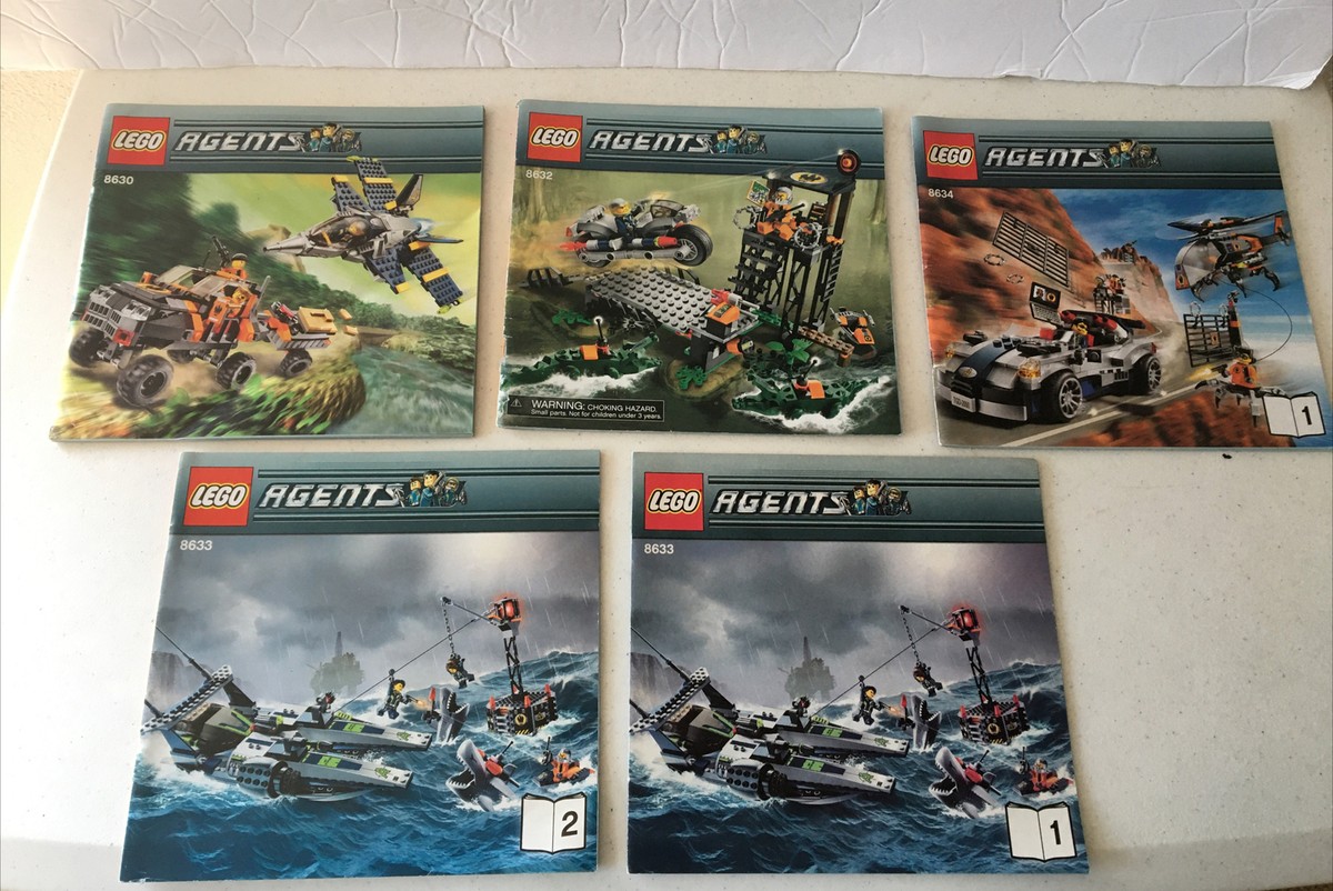 5 LEGO Agents 8630 8632 8633 8634 Instruction Manual Only No