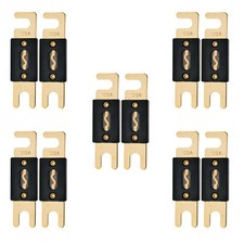 The Wires Zone High-Quality Gold Plated 100A Amp ANL Fuse 10 Pack 
