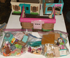 Gran Lote Calico Critters Lil Woodzeez Muebles, Critters, Alimentos, Panadería Clínica