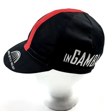 GIORDANA inGamba World Cycling Relief Black Flip-Bill Hat Italy Racing Cap New