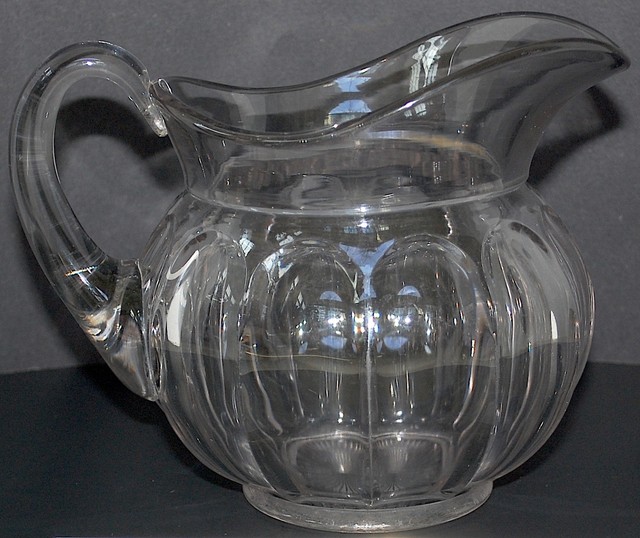 Heisey Elegant Glass Colonial Pattern Large Pitcher 341 Clear ca1879