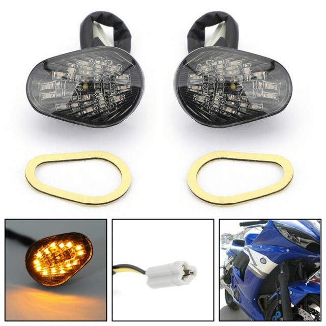 Smoke Turn Signals For Yamaha YZF R6 R6S Flush Mount 2003-2007 | eBay
