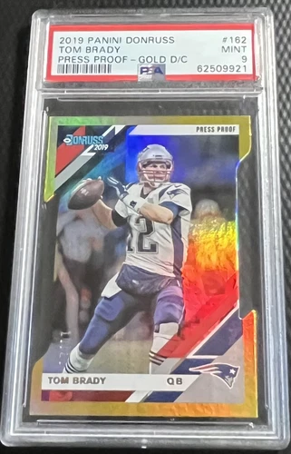 2019 Tom Brady PSA 9 Panini Donruss Gold Press Proof Die Cut #162 - Patriots
