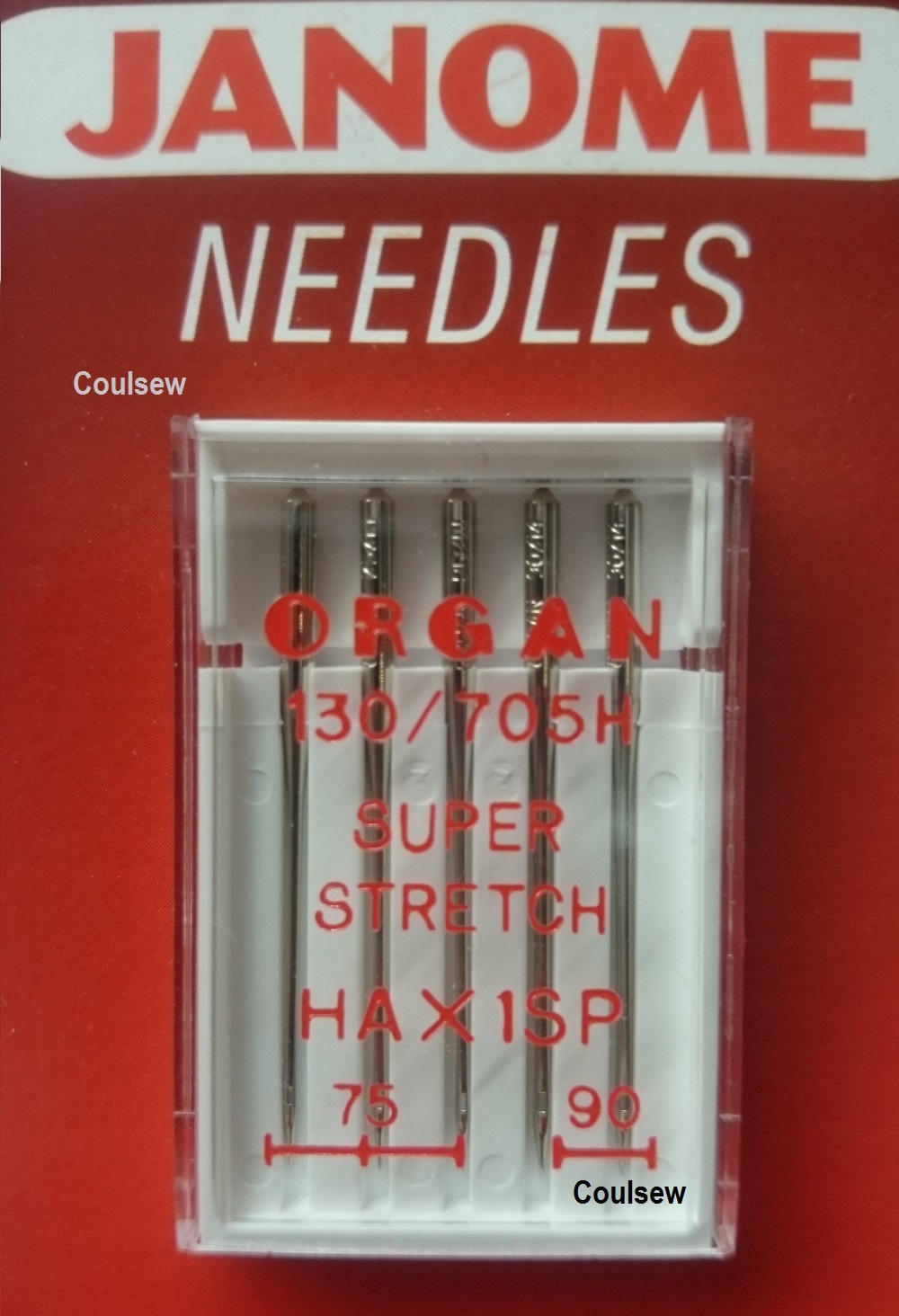 SEWING MACHINE NEEDLES GENUINE JANOME BALL POINT STRETCH - MIXED PACK  - HAx1SP