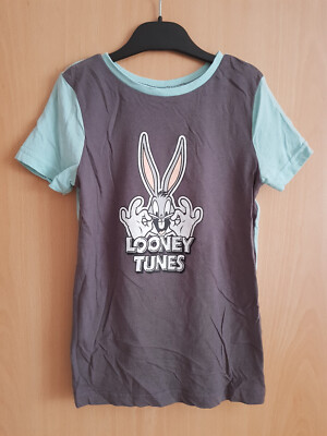 Original Looney Tunes T-Shirt Bugs Bunny Grau/Türkis Gr.122/128 Neuwertig