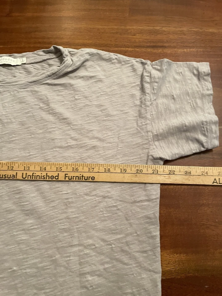 Mododoc Los Angeles Hombres Calce Relajado Corto Delantero Largo Trasero Camiseta Talla Pequeña Foto 3 de 4