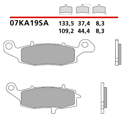 CP Plaquettes de Frein Avant BREMBO Suz. C Intruder (Left Caliper) 1500 05> - Photo 1/7