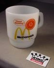 Vintage McDonald's Coffee Cup Milk Glass Mug Anchor Hocking restaurant promo