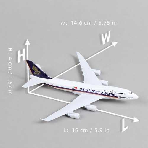 Singapore Airways Diecast Metal 1:400 Boeing 747 Airplane Model with - Picture 2 of 9