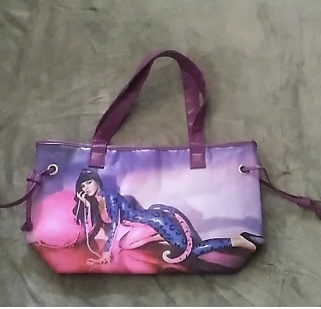 ケイティ・ペリー の トートバッグ Katy Perry Cat Suit Tote Bag Purple 16x10 | eBay