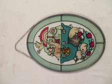 Noah's Ark Sun Catcher Hand Painted Stained Glass