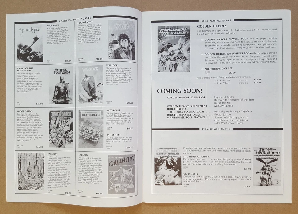 CATÁLOGO MINIATURAS GAMES WORKSHOP & CIUDADELA 1985 Foto 4 de 4