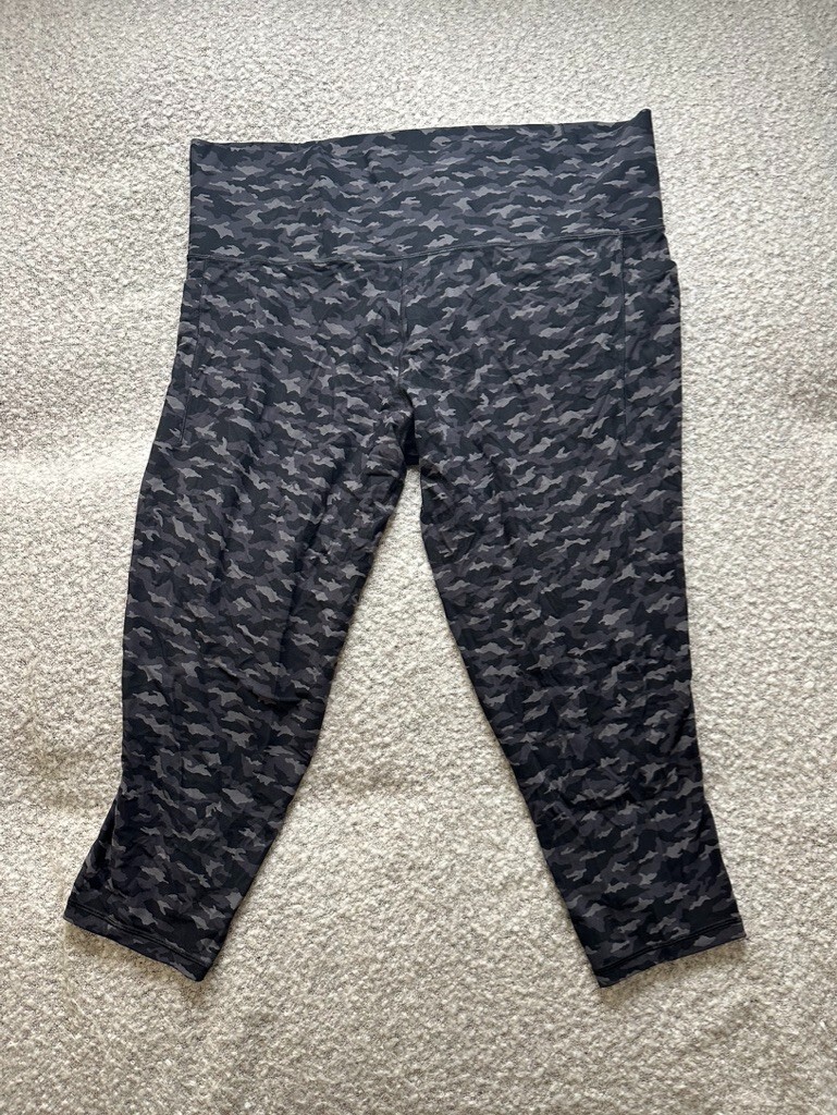 Athleta Pants Womens Black Gray Camo Contender Tight 3X XXXL Gym Leggings
