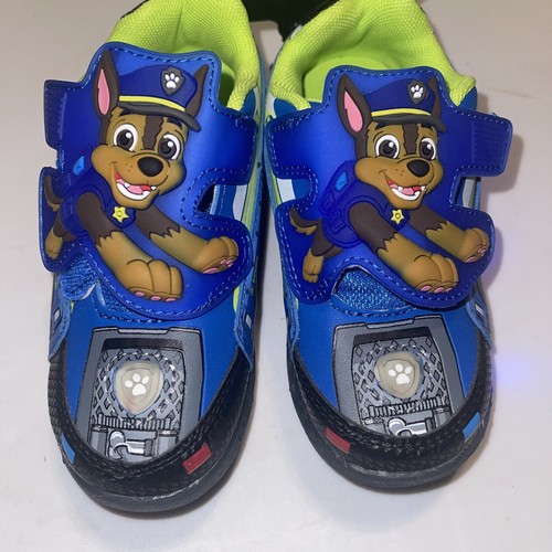 Paw Patrol Lightup Shoes Chase Boy's Sneakers Size 11 - Picture 8 of 9