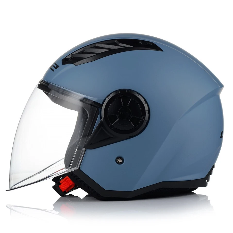 LS2 OF616 Airflow II Jethelm Solid Misty Blue Motorradhelm Rollerhelm Scooterhel - Bild 4 von 4