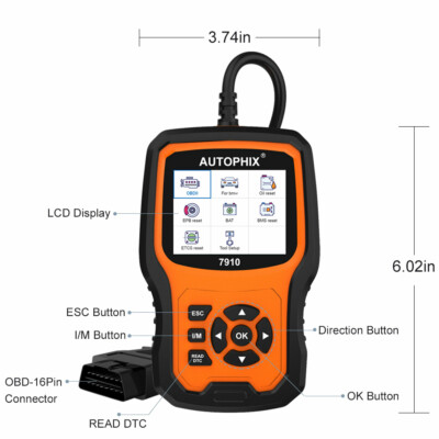 Autophix OBD2 Scanner All System Code Reader ABS TPMS DPF SRS Car Diagnostic