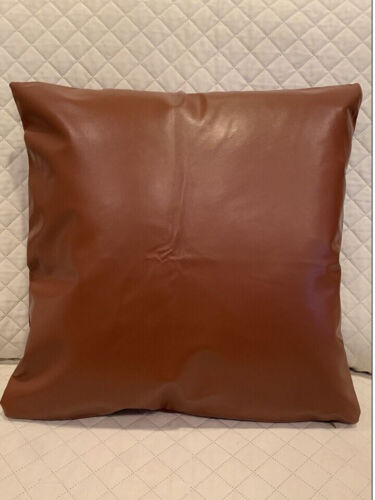 Funda de almohada de cuero genuino funda de cojín suave de cuero real - Imagen 2 de 4