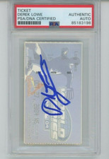 DEREK LOWE Signed AUTO PSA/DNA Ticket 2004 World Series Game 4 Winner Champions